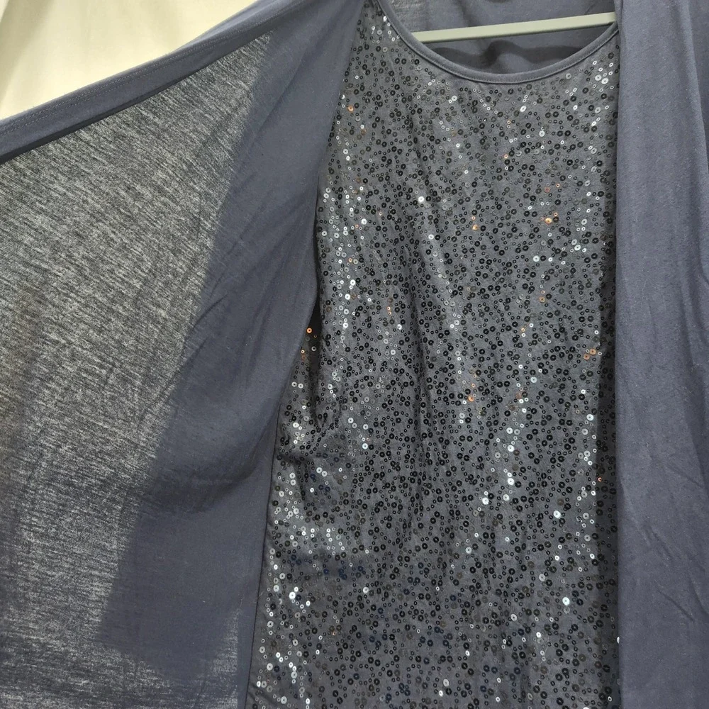 White Stag Dark Navy Sequin Tank and Cardigan Set WSL45508SQ‎ XL 16-18